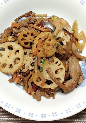 牛肉のれんこんきんぴら炒め-レシピのメイン写真