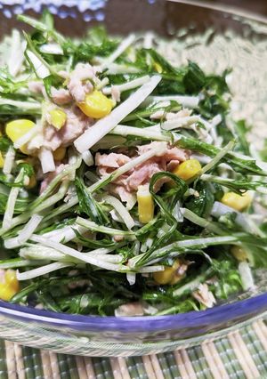 5分で完成！ツナと水菜の味噌マヨサラダ-レシピのメイン写真