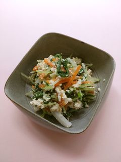 水菜とにんじんの白和え-レシピのメイン写真