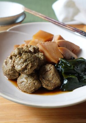 鶏つくねとたけのこの煮物-レシピのメイン写真