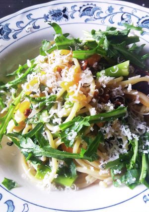 季節の野菜とドライトマトのパスタ-レシピのメイン写真