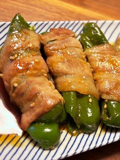 ピーマンの肉巻き 焼肉のタレ味-レシピのメイン写真