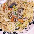 簡単に♪サバ缶とキャベツの和風パスタ