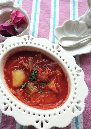 セロリとじゃがいも玉ねぎのミネストローネ-レシピのメイン写真