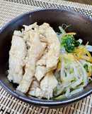 【ダイエット】しっとり鶏むね肉のナムル丼