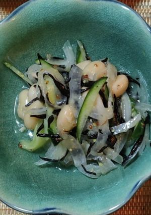新玉ネギ・ひじき・大豆のヘルシーサラダ-レシピのメイン写真