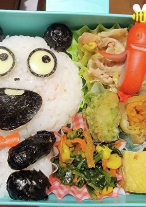 ごきげんぱんだおにぎり弁当！-レシピのメイン写真
