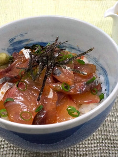 あじとかんぱちのりゅうきゅう丼-レシピのメイン写真
