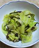 春キャベツと塩昆布の白だし和え