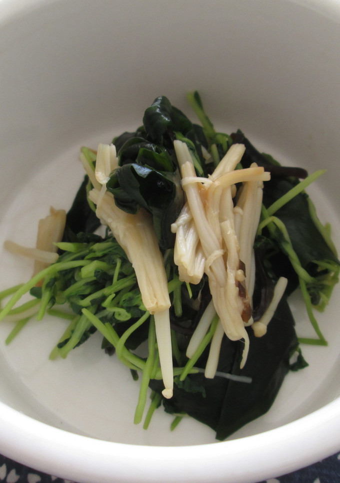 豆苗とエノキの簡単和え物-レシピのメイン写真