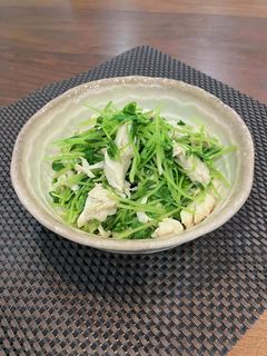 電子レンジで作る 豆苗とささみの和え物-レシピのメイン写真