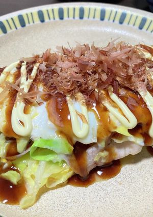 レンチンで、春キャベツのとんぺい焼き-レシピのメイン写真