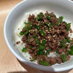 鉄分亜鉛補う牛肉ピーマン丼　幼児食-レシピのメイン写真