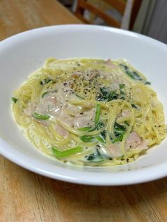 簡単クリームスパゲティおゆみ風-レシピのメイン写真