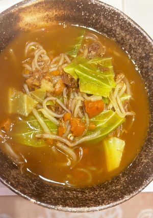 【ダイエット】カレーリメイク＆しらたき麺-レシピのメイン写真