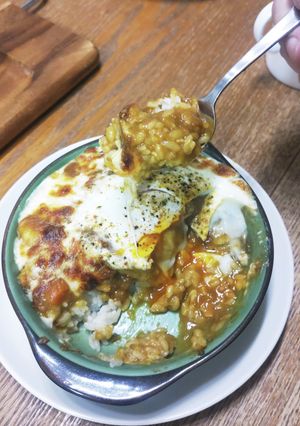 半熟玉子の焼きカレー（時短）-レシピのメイン写真