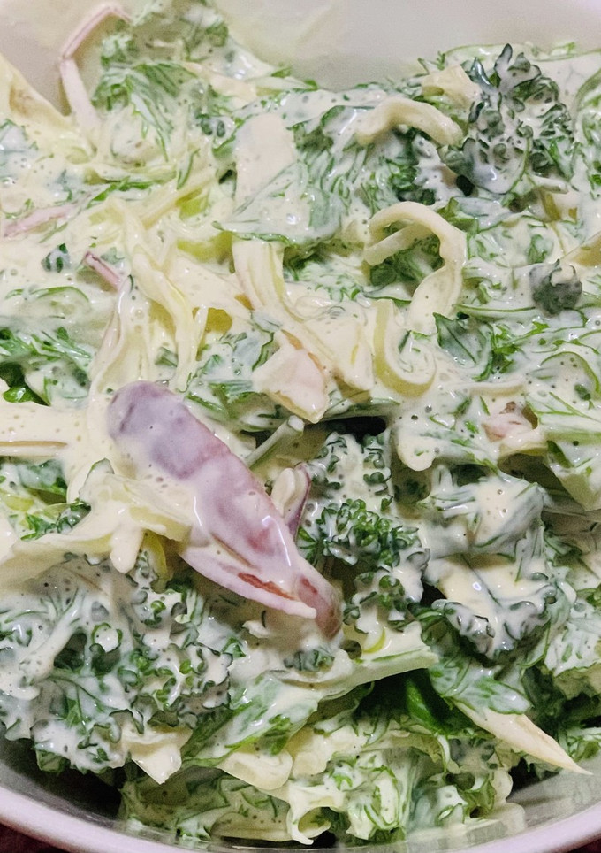 わさび菜とみょうがの和風サラダ-レシピのメイン写真