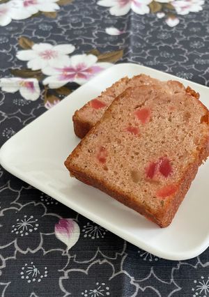 桜とチェリーのパウンドケーキ-レシピのメイン写真