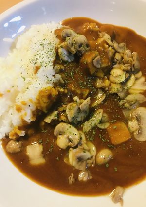 レトルト活用●茸／マッシュルームカレー-レシピのメイン写真