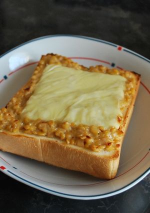 納豆マヨｄｅトースト-レシピのメイン写真