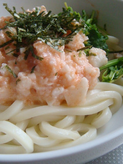 超簡単!めんたいトロロうどん-レシピのメイン写真