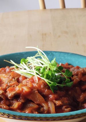 ルー不要ハッシュドビーフ☆牛肉と新玉ねぎ-レシピのメイン写真