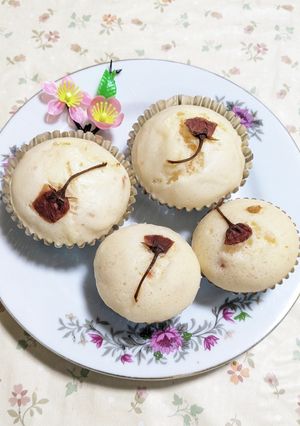 ほほほんのり桜蒸しパン-レシピのメイン写真