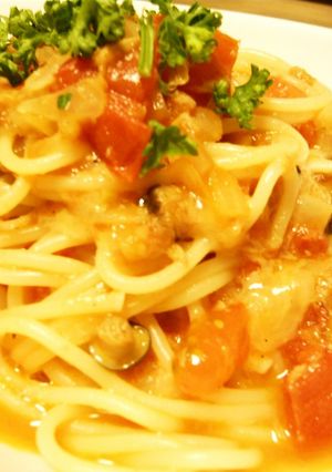 ツナとトマトの満足パスタ-レシピのメイン写真