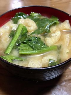 ほうれん草と油揚げの味噌汁-レシピのメイン写真