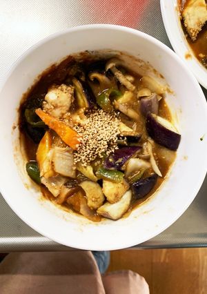 根菜茄子白菜コク旨ふりかけ風温野菜サラダ-レシピのメイン写真