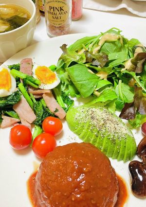 今日のご飯ハンバーグメインメニュー-レシピのメイン写真