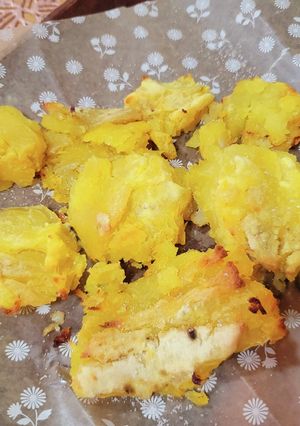 簡単美味♪スマッシュドスイートポテト-レシピのメイン写真