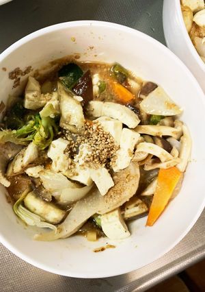 肉無豆腐簡単コク旨さっぱり梅ごま味野菜炒-レシピのメイン写真