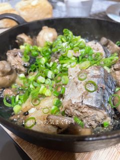 鯖缶とマッシュルームのアヒージョ-レシピのメイン写真