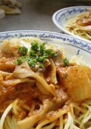 白菜とマイタケで。。簡単トマトソースパスタ！-レシピのメイン写真