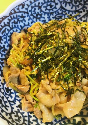 豚こまぎれ肉と豆苗のソース焼きそば-レシピのメイン写真