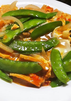 えんどう豆の卵とじ-レシピのメイン写真