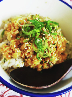 生姜とキャベツの芯と納豆入りおじや-レシピのメイン写真