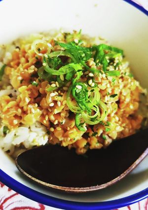 生姜とキャベツの芯と納豆入りおじや-レシピのメイン写真