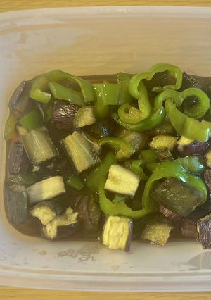 ご飯のお供に！ナスとピーマンの炒め物-レシピのメイン写真