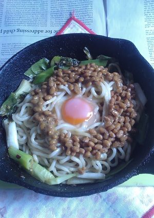 納豆月見の焼きうどんVer.6-レシピのメイン写真