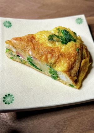菜の花と新じゃがのスパニッシュオムレツ-レシピのメイン写真