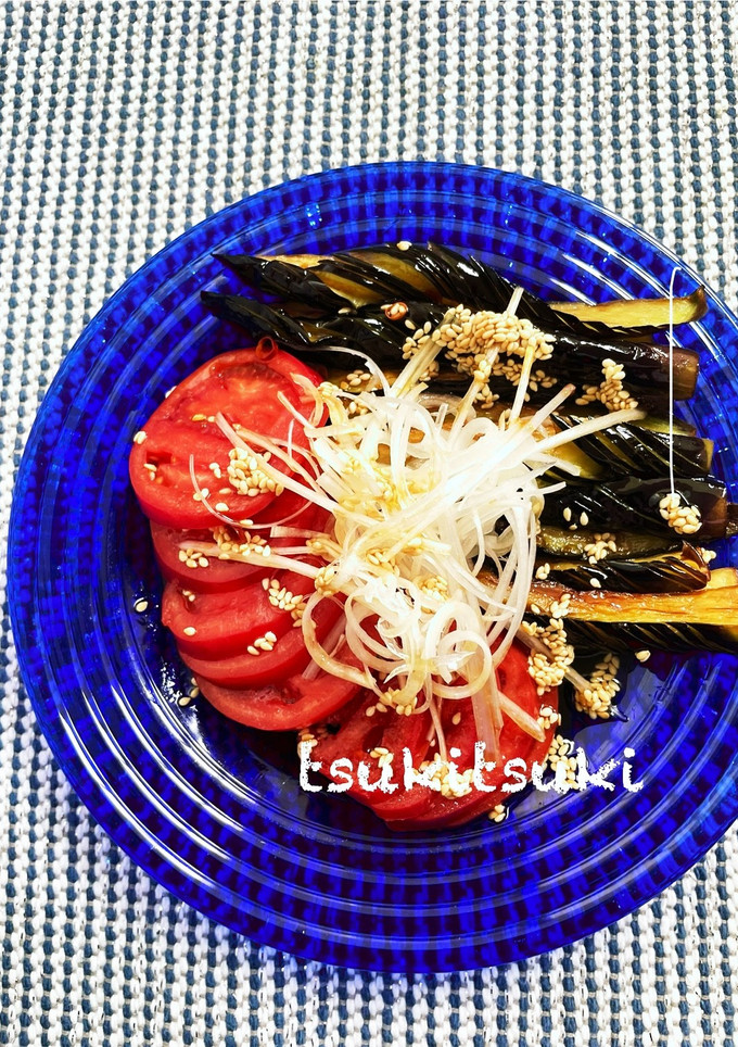 揚げなすとトマトの冷拌-レシピのメイン写真