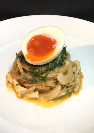 コスパ◎節約レシピ・鶏ハムの冷製パスタ-レシピのメイン写真