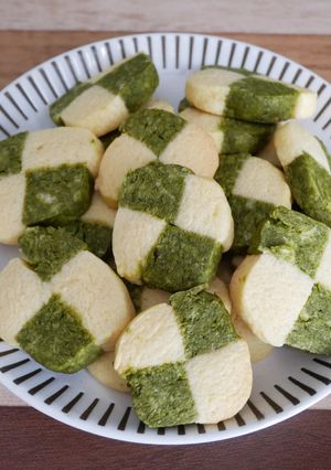 不器用抹茶（他も）アイスボックスクッキー-レシピのメイン写真