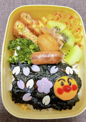 アンパンマン 桜 キャラ弁-レシピのメイン写真