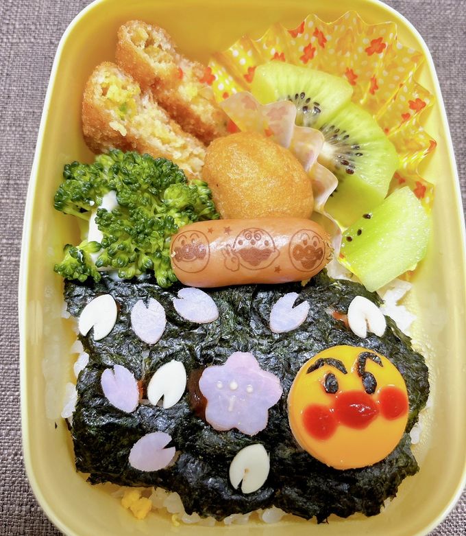 アンパンマン　桜　キャラ弁-レシピのメイン写真