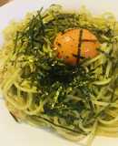 ジェノベーゼパウダーで●海苔玉子パスタ