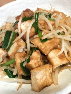 カリカリ厚揚げとにらもやしチャンプルー-レシピのメイン写真