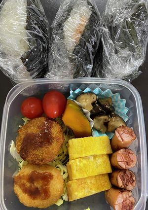 頑張るパパへ93おにぎり弁当-レシピのメイン写真